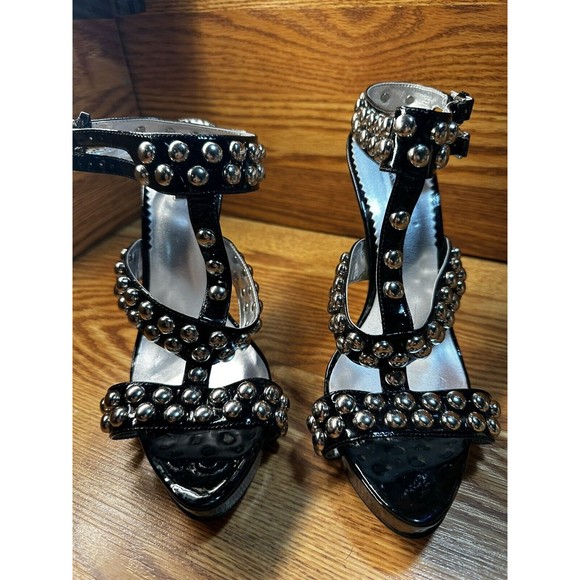 Report Signature Womens Masonic 2 Studded High Heel Black Size 9 - Picture 2 of 6